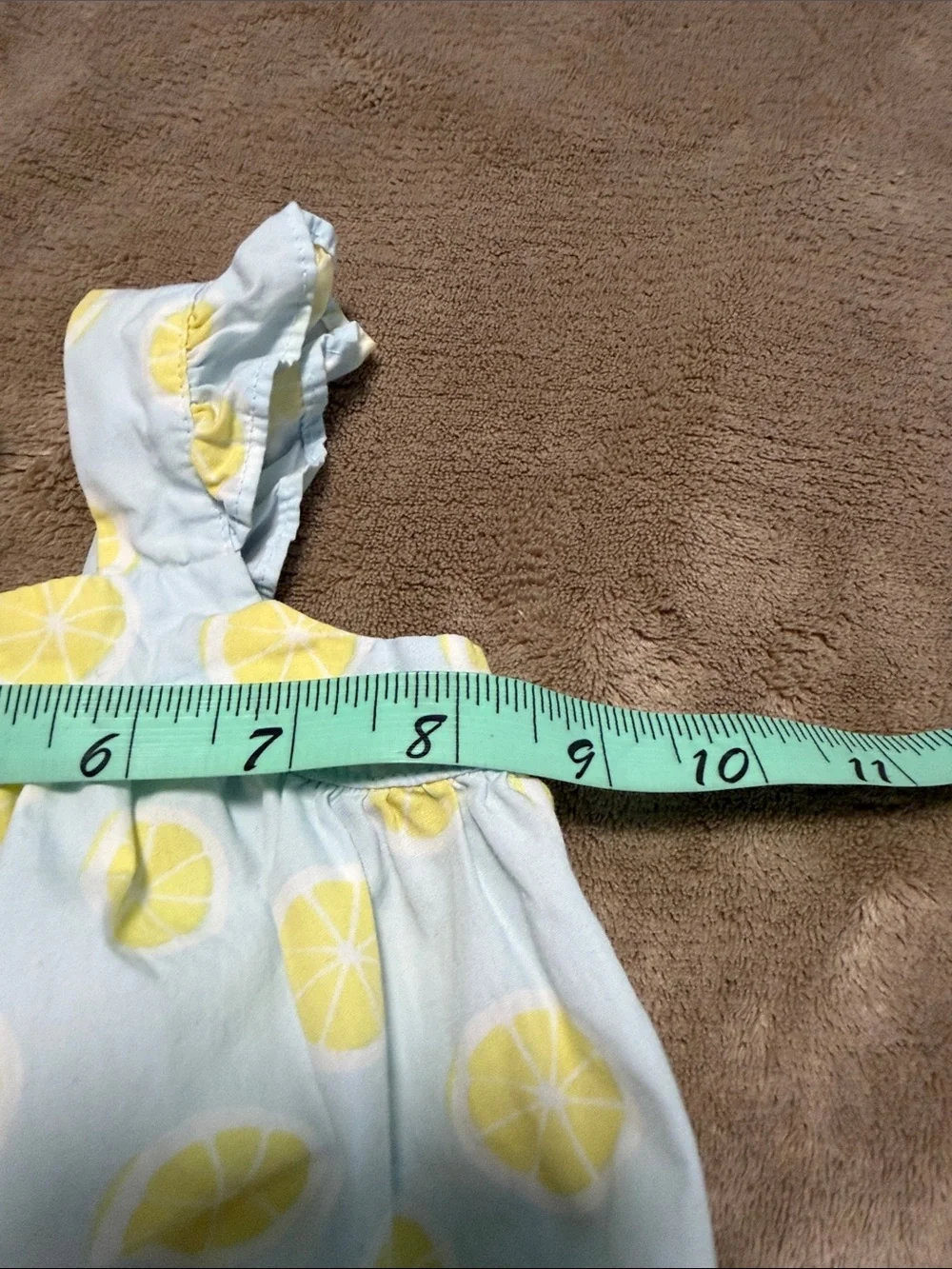 Baby Gap Cottagecore Summer Lemon Print Cotton Bubble Romper Onesie 3/6months